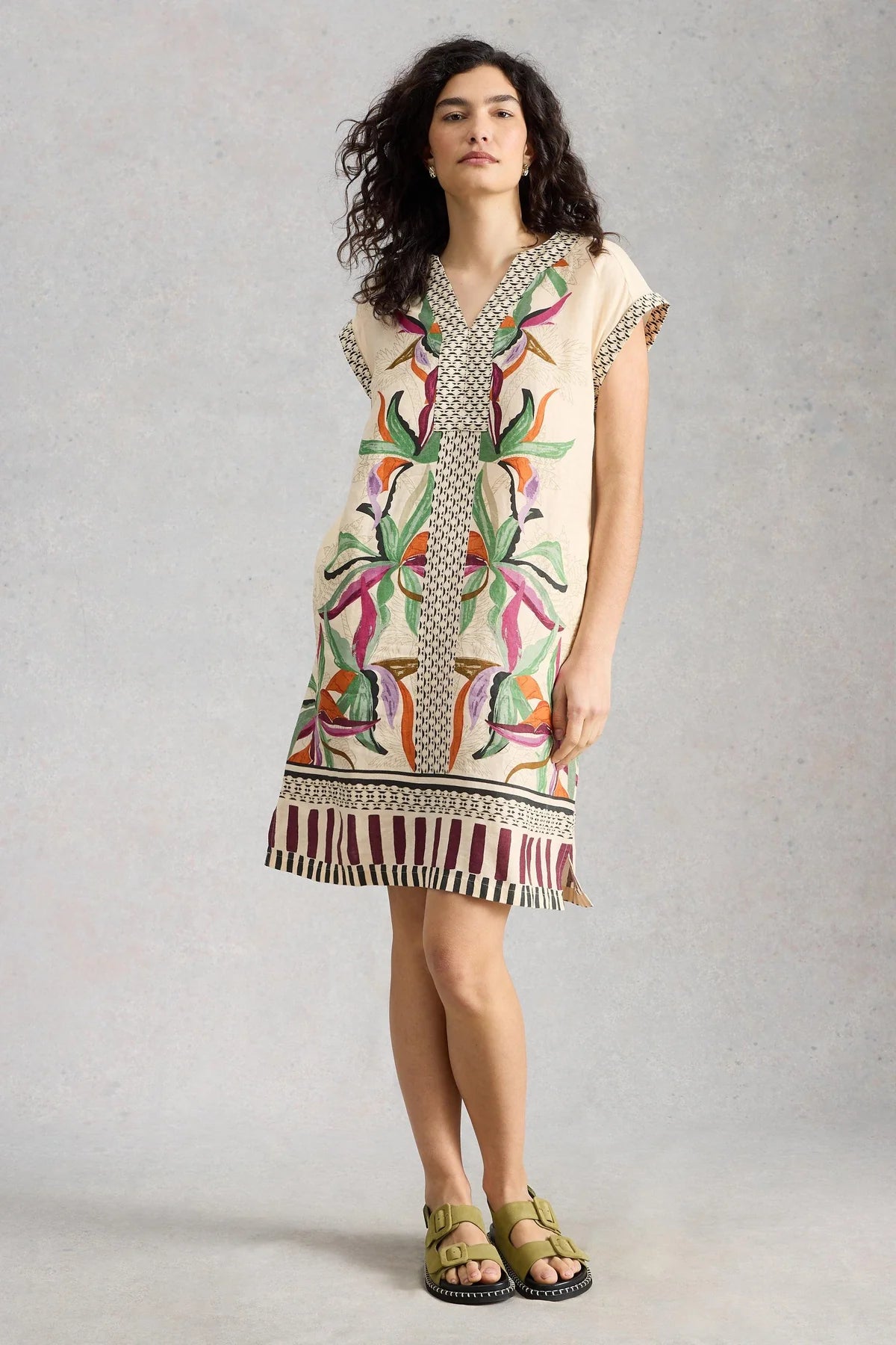 Jilly Linen Dress by White Stuff in Natural