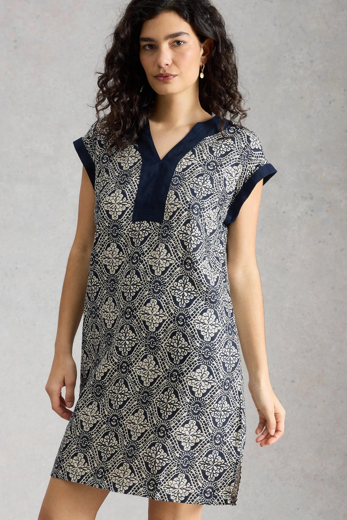 Jilly Linen Dress by White Stuff in Navy