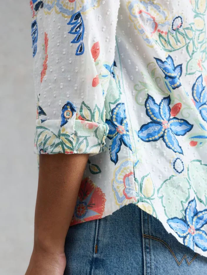 Sophie Organic Cotton Shirt by White Stuff in Ivory