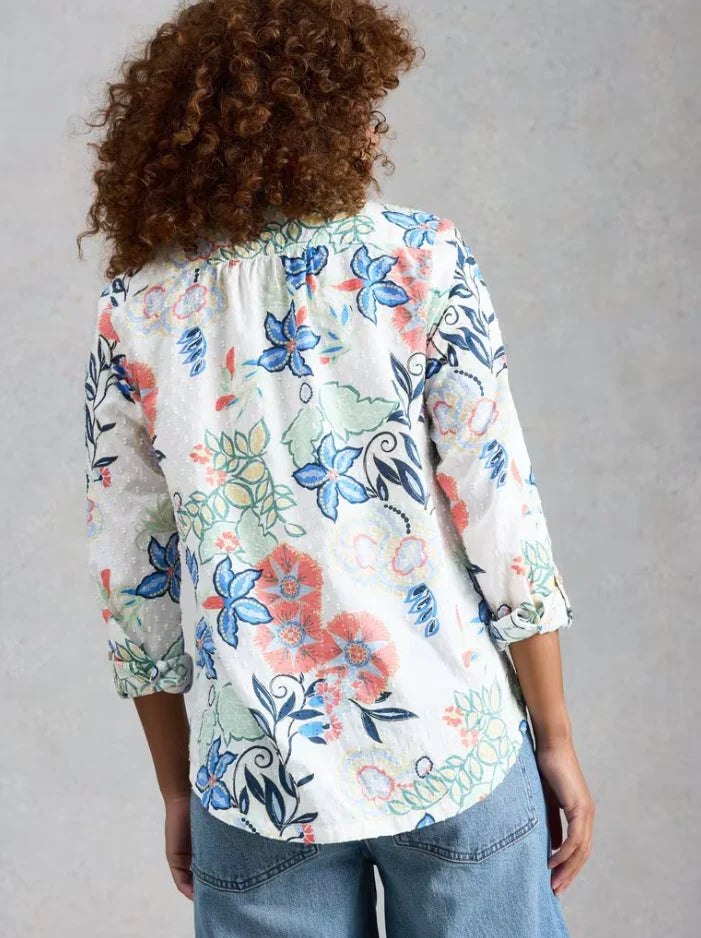 Sophie Organic Cotton Shirt by White Stuff in Ivory