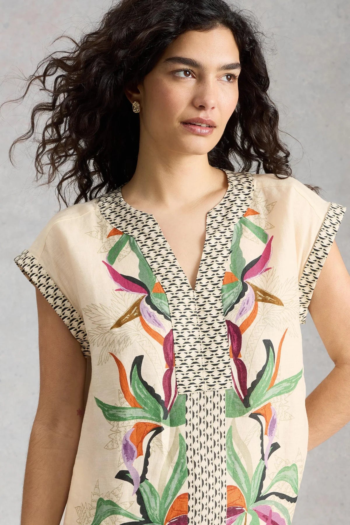 Jilly Linen Dress by White Stuff in Natural