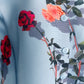 Elizabeth Rose Garden Crystal Pleats Shirt by Wild Cosmos in French Blue Mix