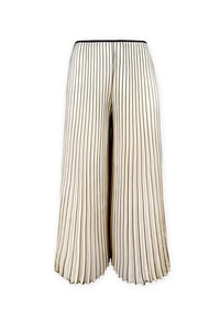 Leah Matte Palazzo Pant by Wild Cosmos in Cream