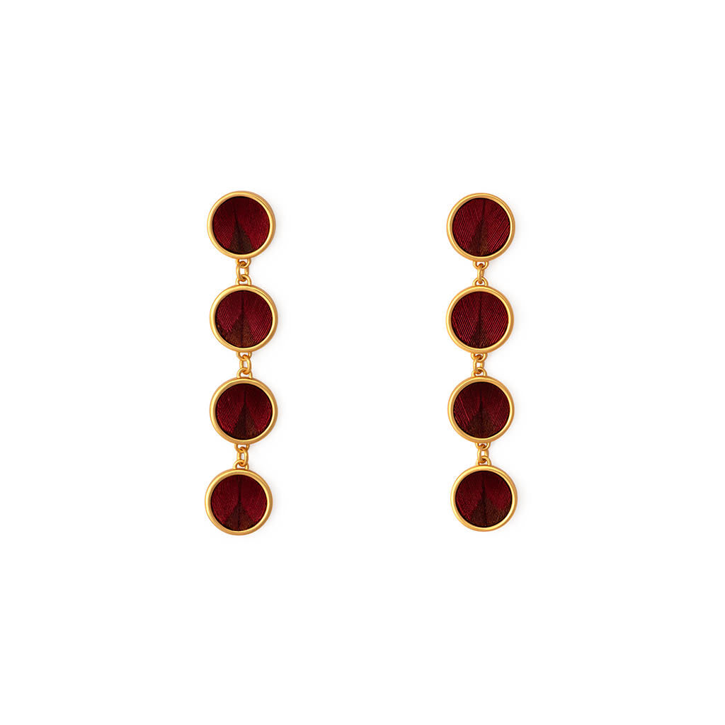 Willow Round Bezel Drop Earring by Brackish