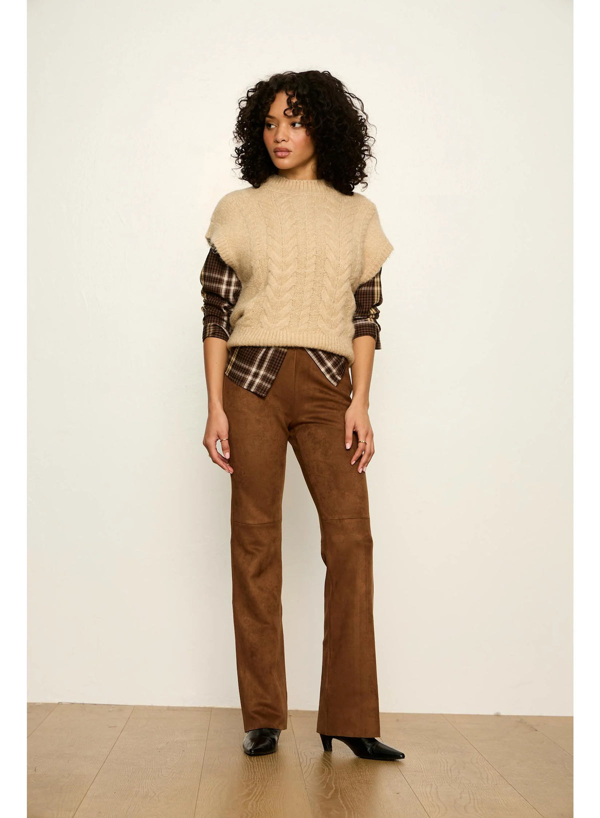 Cable Sweater Shell by Sanctuary in Light Goldie