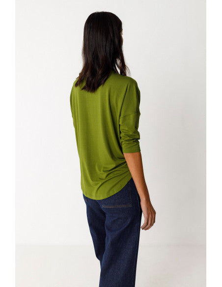 Zur-11 T-Shirt by SKFK in Dark Green