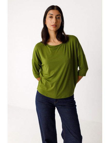 Zur-11 T-Shirt by SKFK in Dark Green