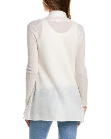 Cashmere Cardigan by InCashmere in Whisper White