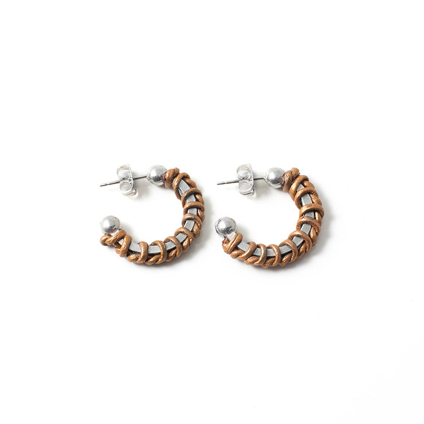 Halong Earrings by Anne-Marie Chagnon in Pewter and Sand