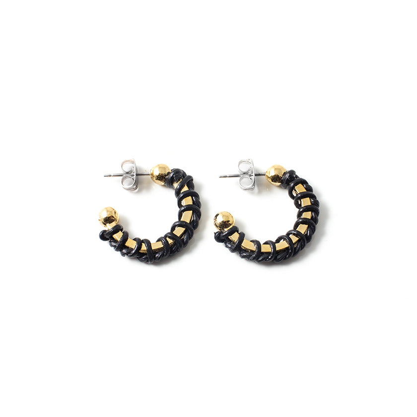 Halong Earrings by Anne-Marie Chagnon in Gold and Black