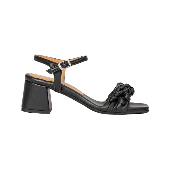 Dali Heeled Sandal by Ateliers Shoes in Black