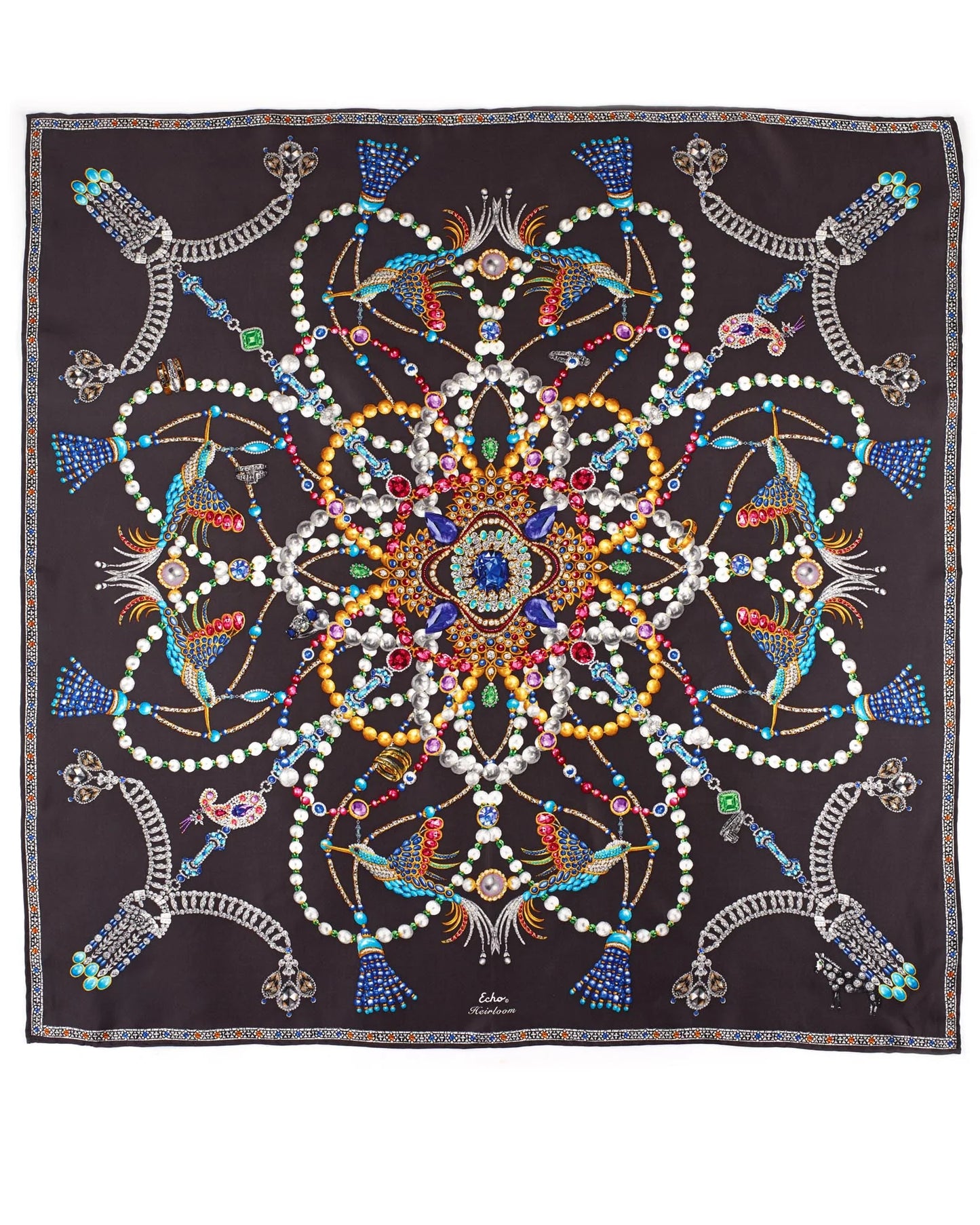 Heirloom Silk Square by Echo New York in Magnet