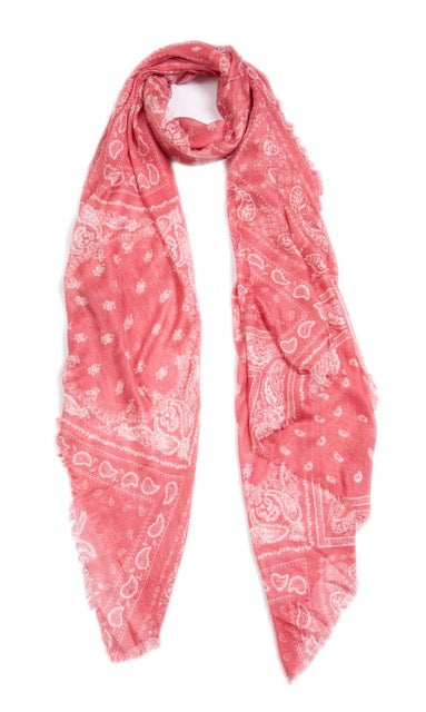 Vintage Paisley Scarf by Blue Pacific in Brick