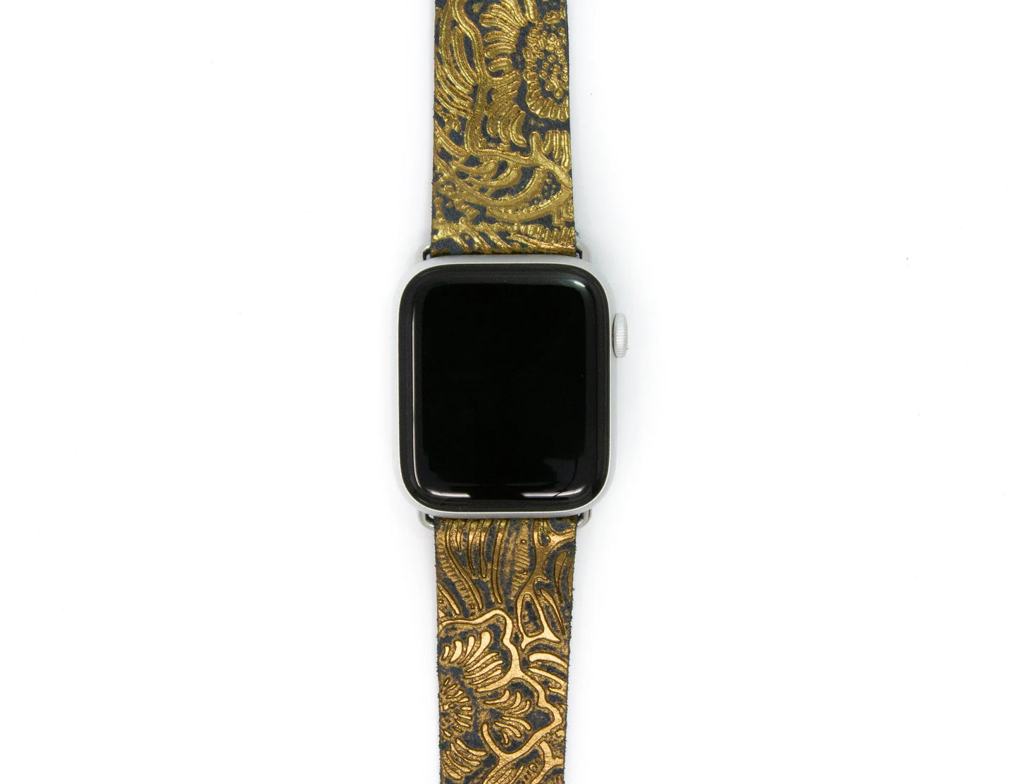Carved Watch Band by Keva Style in Black and Bronze