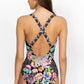 Black Butterfly Cross Back One Piece by Johnny Was