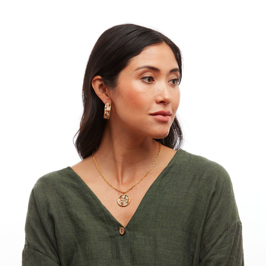 Deu Circle Necklace by Brackish in Quail