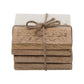 Marble and Hand-Carved Wood Coasters by Creative Co-Op
