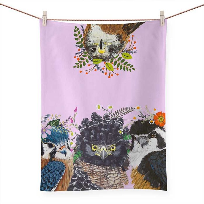 Flora and Fauna - Birds Tea Towel by Greenbox Art