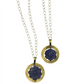 Aster Pendant by Homart in Lapis Flower and Brass
