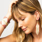 Jane Triangle with Stripe Beaded Fringe Earrings Terracotta by Ink+Alloy