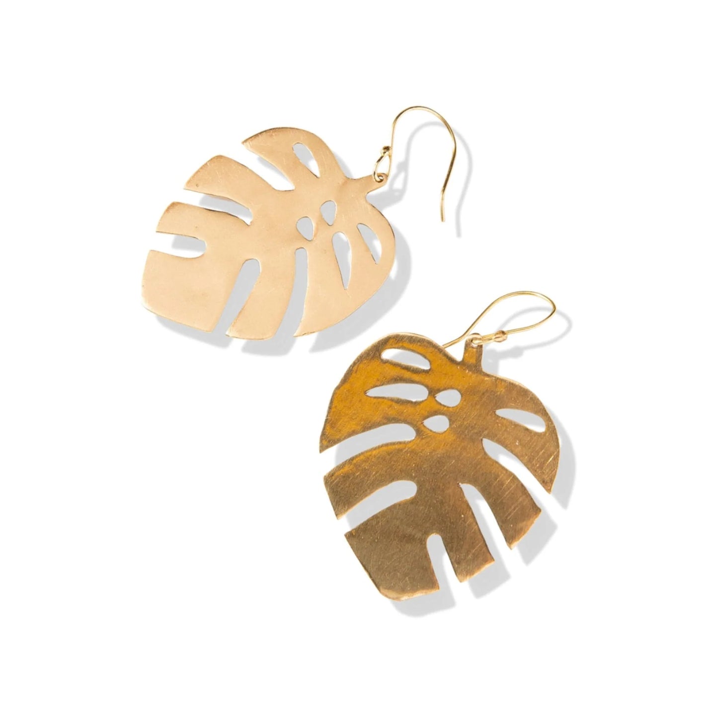 Small Monstera Leaf Earrings by Ink+Alloy